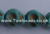 CTU32 15.5 inches 14*17*18mm skull shape blue turquoise beads