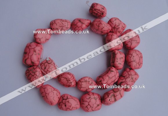 CTU33 15.5 inches 14*22mm freeform pink turquoise beads Wholesale