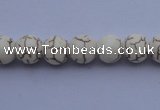 CTU34 15.5 inches 8mm round white turquoise strand beads Wholesale