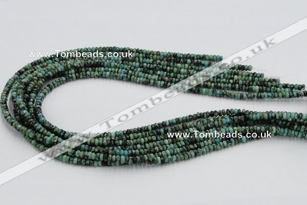 CTU404 15.5 inches 2*4mm rondelle African turquoise beads wholesale