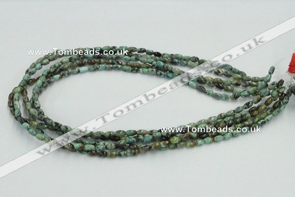 CTU406 15.5 inches 4*6mm rice African turquoise beads wholesale