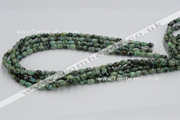 CTU407 15.5 inches 6*7mm rice African turquoise beads wholesale