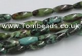 CTU408 15.5 inches 5*13mm rice African turquoise beads wholesale