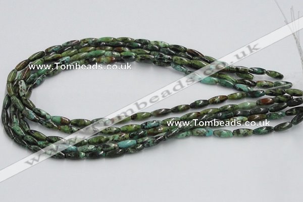 CTU408 15.5 inches 5*13mm rice African turquoise beads wholesale