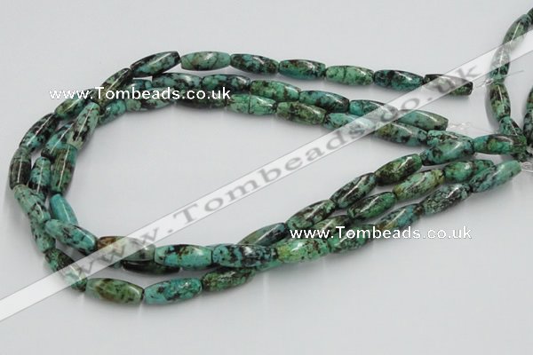 CTU409 15.5 inches 8*12mm rice African turquoise beads wholesale