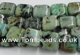 CTU410 15.5 inches 10*10mm square African turquoise beads wholesale