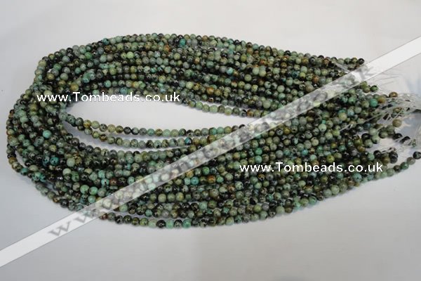 CTU480 15.5 inches 4mm round African turquoise beads wholesale