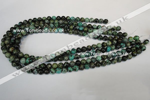 CTU482 15.5 inches 8mm round African turquoise beads wholesale