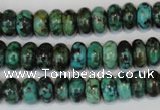 CTU484 15.5 inches 6*10mm rondelle African turquoise beads wholesale