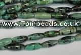 CTU486 15.5 inches 5*12mm rice African turquoise beads wholesale