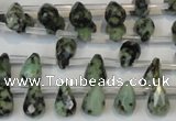 CTU488 Top-drilled 7*10mm faceted teardrop African turquoise beads