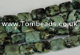 CTU494 15.5 inches 8*10mm rectangle African turquoise beads wholesale