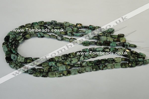 CTU494 15.5 inches 8*10mm rectangle African turquoise beads wholesale