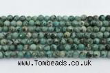 CTU518 15.5 inches 6mm faceted round African turquoise beads wholesale