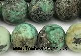 CTU532 15 inches 8mm round matte african turquoise beads