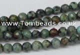 CTU551 15.5 inches 6mm faceted round African turquoise beads