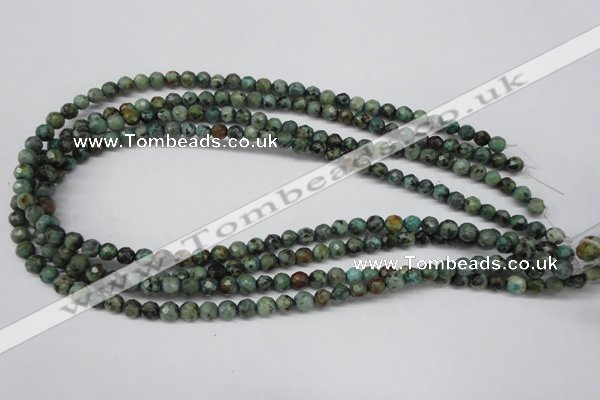 CTU551 15.5 inches 6mm faceted round African turquoise beads