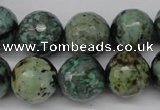 CTU556 15.5 inches 16mm faceted round African turquoise beads