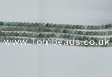 CTU562 15.5 inches 4mm round matte african turquoise beads