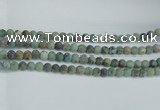 CTU564 15.5 inches 8mm round matte african turquoise beads