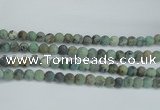 CTU565 15.5 inches 10mm round matte african turquoise beads