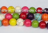 CTU702 15.5 inches 10.5mm round dyed turquoise beads wholesale