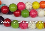 CTU703 15.5 inches 12mm round dyed turquoise beads wholesale