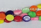 CTU715 15.5 inches 8*10mm oval dyed turquoise beads wholesale
