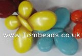 CTU739 15.5 inches 25*35mm butterfly dyed turquoise beads wholesale