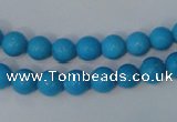 CTU823 15.5 inches 8mm round dyed turquoise beads wholesale