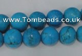 CTU825 15.5 inches 12mm round dyed turquoise beads wholesale