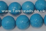 CTU826 15.5 inches 16mm round dyed turquoise beads wholesale