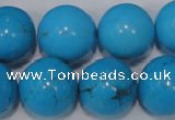 CTU827 15.5 inches 18mm round dyed turquoise beads wholesale