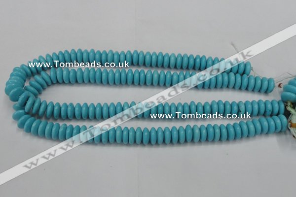 CTU880 15.5 inches 5*8mm rondelle dyed turquoise beads wholesale