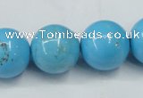 CTU881 15.5 inches 18mm round dyed turquoise beads wholesale