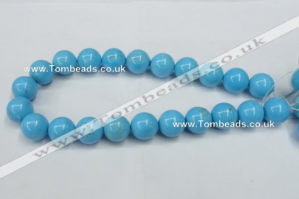 CTU881 15.5 inches 18mm round dyed turquoise beads wholesale