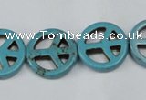 CTU899 15.5 inches 15mm coin dyed turquoise beads wholesale