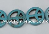 CTU900 15.5 inches 20mm coin dyed turquoise beads wholesale