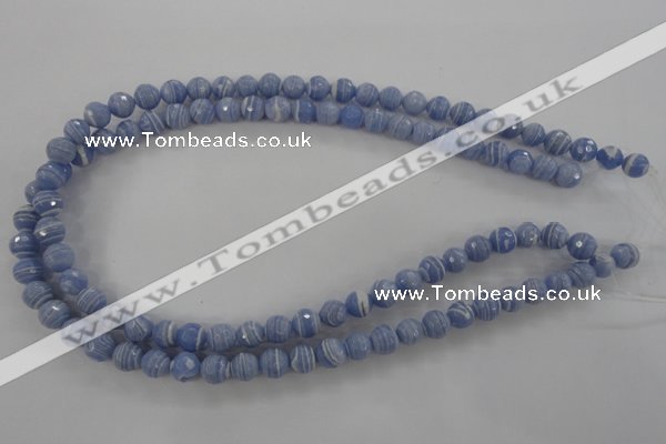 CTU920 15.5 inches 4mm faceted round synthetic turquoise beads