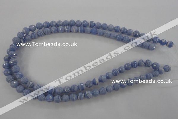 CTU922 15.5 inches 8mm faceted round synthetic turquoise beads