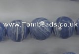 CTU926 15.5 inches 16mm faceted round synthetic turquoise beads