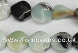 CTW10 15.5 inches 16mm twisted coin amazonite beads wholesale