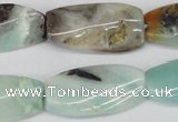 CTW104 15.5 inches 15*30mm twisted rectangle amazonite beads