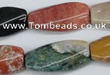 CTW113 15.5 inches 15*30mm twisted rectangle Indian agate beads