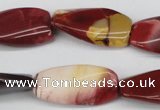 CTW116 15.5 inches 15*30mm twisted rectangle mookaite beads