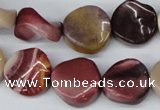 CTW12 15.5 inches 16mm twisted coin mookaite gemstone beads