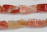 CTW143 15.5 inches 9*20mm twisted trihedron agate gemstone beads