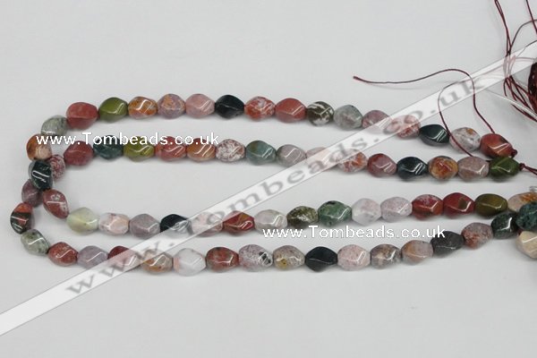 CTW149 15.5 inches 8*11mm twisted rice ocean agate gemstone beads