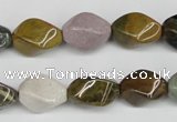 CTW159 15.5 inches 10*15mm twisted rice ocean agate gemstone beads