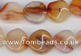 CTW21 15.5 inches 16mm twisted coin agate gemstone beads wholesale